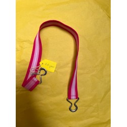 BELT - PINK - HOOP fastening - Elasticated Stretchy - Pink and White stripe (2-6yr appr)  last two