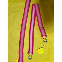 BELT - PINK - HOOP fastening - Elasticated Stretchy - Pink and White stripe (2-6yr appr)  last two