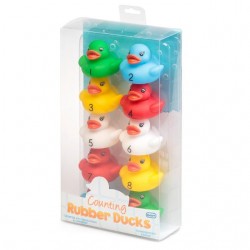 Toys - Bath Toys - DUCKS - Counting rubber ducks  - in clear box