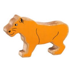 Toys - Wooden - Animals - ZOO - Lanka Kade - Natural Wood - Lioness  (not painted)