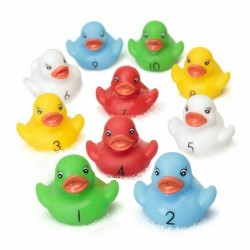 Toys - Bath Toys - DUCKS - Counting rubber ducks  - in clear box