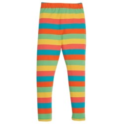 Leggings - FRUGI - LIBBY - RAINBOW - STRIPE - Camper Blue Orange Rainbow Stripe