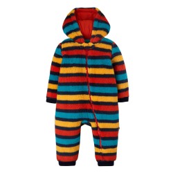 Snuggle suit - FLEECE - RAINBOW - STRIPE -Baby and Toddler - FLUFFY TED WARM - Frugi - CAMPER