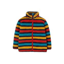 Snuggle suit - FLEECE - RAINBOW - STRIPE -Baby and Toddler - FLUFFY TED WARM - Frugi - CAMPER