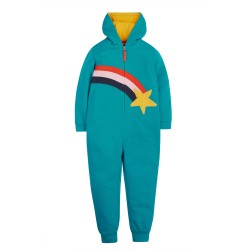 Snuggle suit - Frugi - Big Kids - RAINBOW Shooting star - Camper blue 