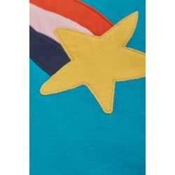 Snuggle suit - RAINBOW - STAR - Big Kids - Frugi - Shooting star - Camper blue 