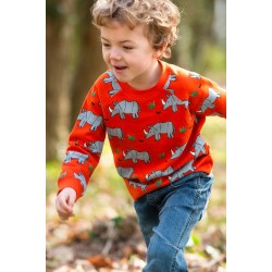 Jumper - ANIMALS - Frugi - REX - RHINO - Sweatshirt - Orange Friends
