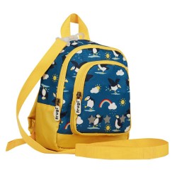 Bag - Backpack with reins - TODDLER -  PUFFIN PUDDLES - FRUGI - Adventurers