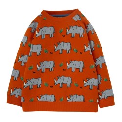Jumper - ANIMALS - Frugi - REX - RHINO - Sweatshirt - Orange Friends