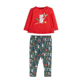 Set - WOODLAND - 2pc - Frugi - OLA - Mouse and Green Fir Tree - Festive  Friends 