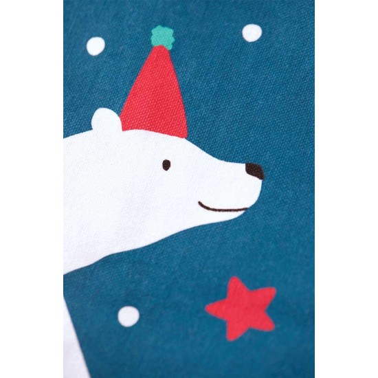 Bag - STOCKING - Christmas Gift - Frugi - Yuletide Stocking - Polar Bear Star 