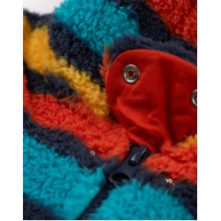 Snuggle suit - FLEECE - RAINBOW - STRIPE -Baby and Toddler - FLUFFY TED WARM - Frugi - CAMPER
