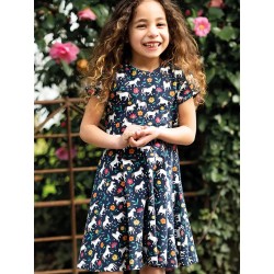 Dress - SKATER - Short sleeves - FRUGI - HORSES - WILD Pony 