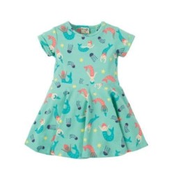 Dress - SKATER - Short sleeves - FRUGI - Mermaid -  St Agnes Mermaid 