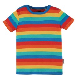 Top - Frugi - Favourite - Bright Rainbow Stripe