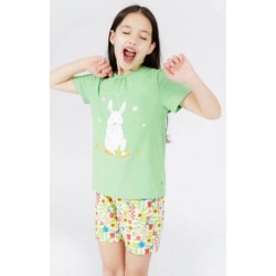 Pyjamas - Summer - Frugi - Fearne - Glow in the dark - At the Garden Allotment Bunny