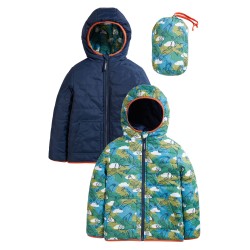 OUTERWEAR - JACKET - Frugi - Toasty Trail  - Reversible - Birds of Prey 