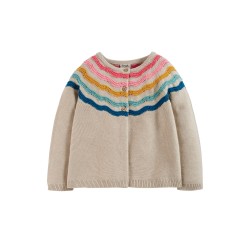 Cardigan - Frugi - Allie - Rainbow Stripe - last 4-5y
