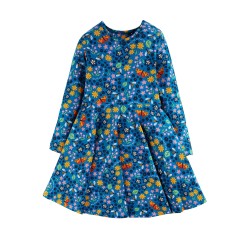 Dress - SKATER - Flowers - Long sleeves - Frugi - NURTURE NATURE - flowers , bees and butterflies 