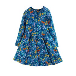 Dress - SKATER - Long sleeves - Frugi - FLOWERS - NURTURE NATURE - flowers , bees and butterflies 