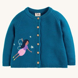 Cardigan - Frugi - Colby - Blue Fairy - last 9-12m