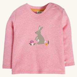 Top - Frugi - Orion - Pink Marl Bunny