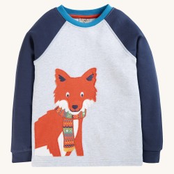 Top - Frugi - Frugi -  Jake - FOX - Grey