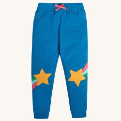 Trousers - Joggers - Frugi - Switch - Loch Blue and Shooting Stars