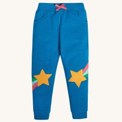 Trousers - Joggers - SPACE - Frugi - Switch - Loch Blue and Shooting Stars - last 3-4y