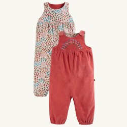 Trousers - Dungarees - Cord - Frugi - Reversible - Prim - soft cord  Rosehip Floral Fun