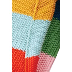 Muslins and Blankets - Blanket - STRIPES - Wide multi rainbow - 90cm x 70cm approx.