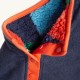 Fleece - FRUGI - REVERSIBLE - 2 in 1 - Snuggle Fleece - Orange Paprika Navy Rainbow Stripe