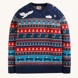 Jumper - Frugi - Forest Fairisie Jumper - Woodland  -  robins, owls and reindeer