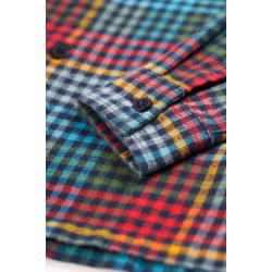 Top - SHIRT - Frugi - CHECK - Hector - soft warm flannel in Indigo BLUE  - last size  4-5y