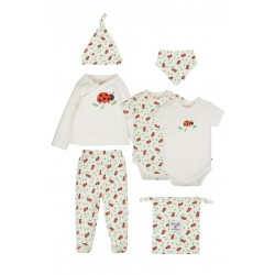 Babygrow Set - LADYBIRD - 7pc - Frugi - Little Beautiful Gift Set - Ladybird 