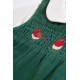 Set - 2pc - Frugi - Milo - ROBINS - Green cord dungarees and white collared body 