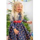 Dress - SKATER - Long sleeves - Frugi - Festive - PARTY - Christmas Dress with Bow - Indigo Robins