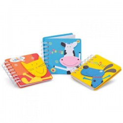 Toys - Educational -  Small Wooden Animal Notebook - designs vary - 1 x randomly selected - Sale