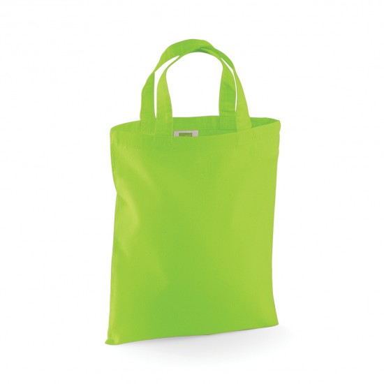Bag - Westford Mill - Mini Cotton Bag For Life - LIME GREEN - Perfect for snacks or sandwiches for lunch