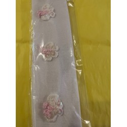 Hair Accessories - BAND - Baby and toddlers - Bandeau  - white with sequins and pink flowers 