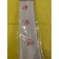 Hair Accessories - BAND - Baby and toddlers - Bandeau  - white with pink sequins flowers 