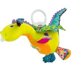 Toys - Rattle - DRAGON - Clip On - Flip Flap - Suitable from birth.