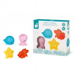 Toys - Bath Toys - SQUIRTERS - Sea Creatures Squirters - 4pc -  an octopus, a lobster, a starfish, a whale