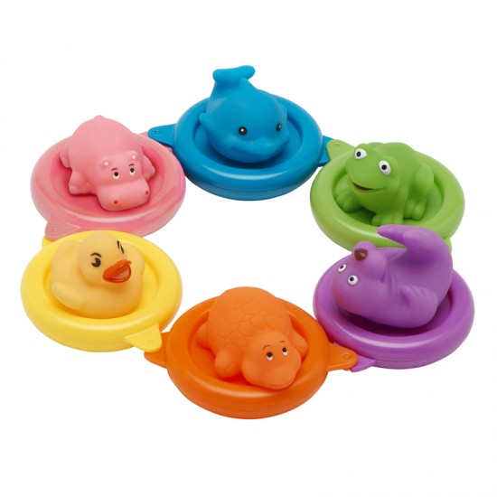 Toys - Bath Toys - SQUIRTERS - Swim Rings with squirters  6Pk 