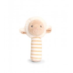 Toys - Rattle - LAMB - STICK - Cream and beige sheep - 14cm - Suitable from birth