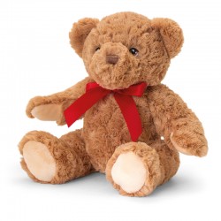 Toys - Soft Toys - Teddy Bear - Brown bear with Red bow - unisex - 20 cm
