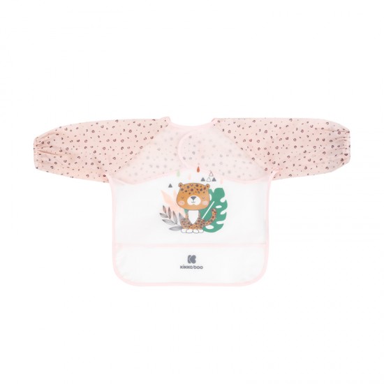 Bib - Feeding - First Basic Waterproof Long Sleeved with crumb catcher - mint green or pink -  from 4m