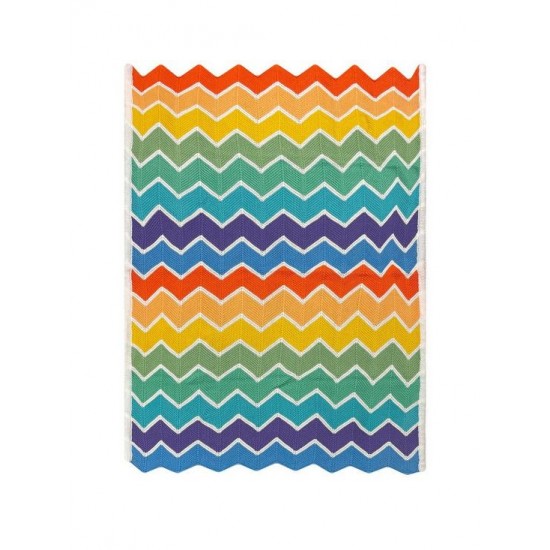 Muslins and Blankets - Blanket SHAWL - 100% cotton - CHEVRON - Bright Rainbow - 70 x 90 cm - UNISEX