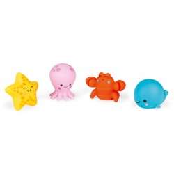 Toys - Bath Toys - SQUIRTERS - Sea Creatures Squirters - 4pc -  an octopus, a lobster, a starfish, a whale