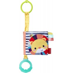 Toys - Baby - Sensory - Link and Squeak Animal Crinkle Fabric Book with teething ring 